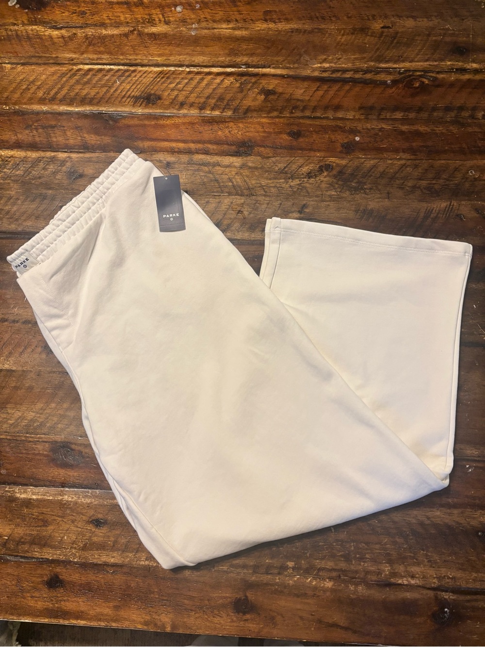 NWT Parke X Target Cream High Rise Boxer Sweatpants Womens 1X XL